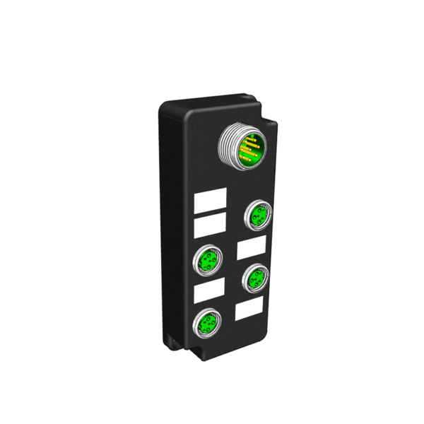 M8 sensor junction box with 4 ports and M12 plug-in NPN PNP - Image 4