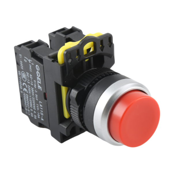GQELE/22mm waterproof self-locking self resetting high position protruding button, normally open and closed AL115-A5-11H - Image 3