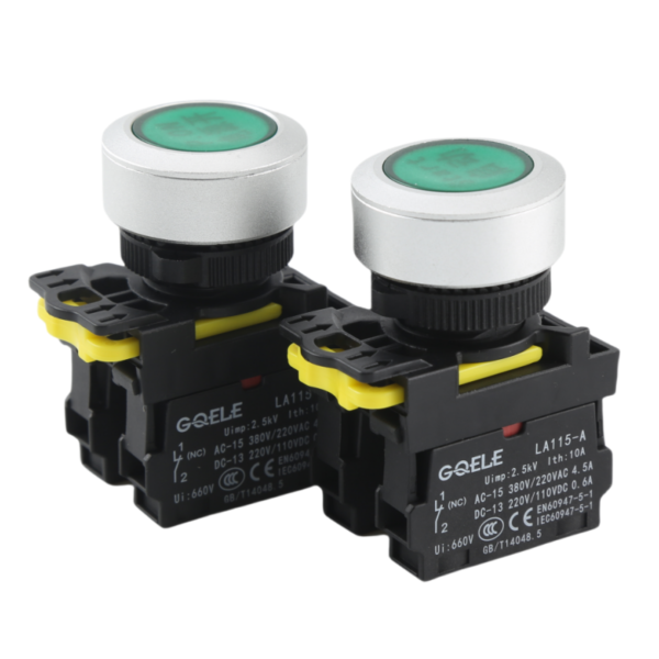 GQELE waterproof flat head button with one opening and one closing self resetting lock 2230MM installation LA115-A5-11E - Image 3